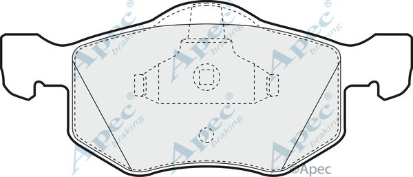 APEC BRAKING stabdžių trinkelių rinkinys, diskinis stabdys PAD1254